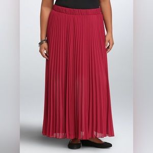 Torrid Pleated Chiffon Maxi Skirt